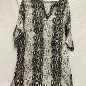 Snake Print T-Shirt Dress